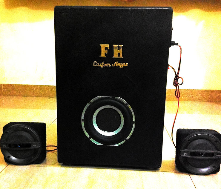 DIY 2.1 home audio system with a ported subwoofer